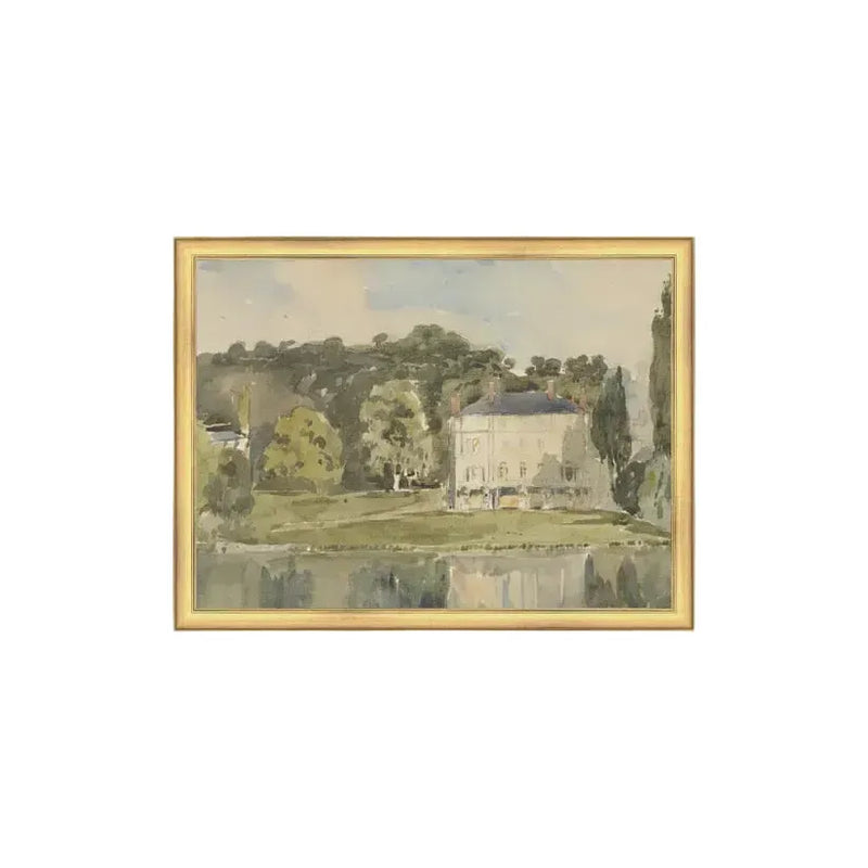 Wall Art View Of Chateau at Folembray Framed Artwork 