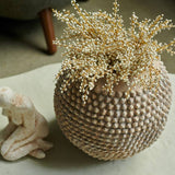  Aldan Studded Cement Vase // Medium 