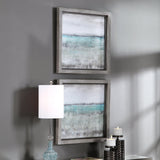 Wall Art Aqua Horizon Framed Prints, Set/2 