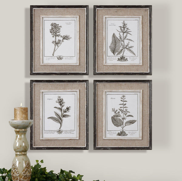 Wall Art Casual Grey Study Framed Art Set/4 