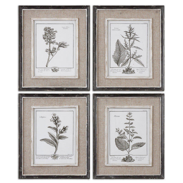 Wall Art Casual Grey Study Framed Art Set/4 