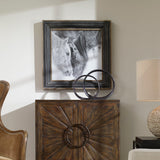Wall Art Custom Black And White Horses Print 