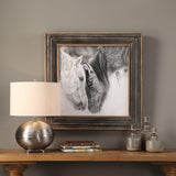 Wall Art Custom Black And White Horses Print 