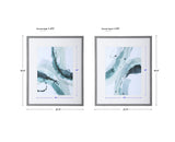 Wall Art Depth Abstract Watercolor Prints, S/2 