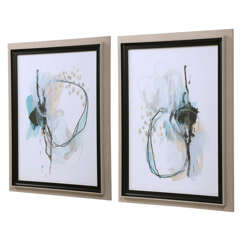 Wall Art Force Reaction Abstract Prints, S/2 