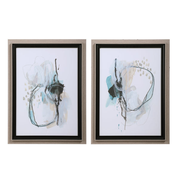 Wall Art Force Reaction Abstract Prints, S/2 