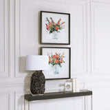 Wall Art Fresh Flowers Watercolor Prints, S/2 