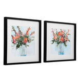 Wall Art Fresh Flowers Watercolor Prints, S/2 