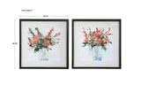 Wall Art Fresh Flowers Watercolor Prints, S/2 