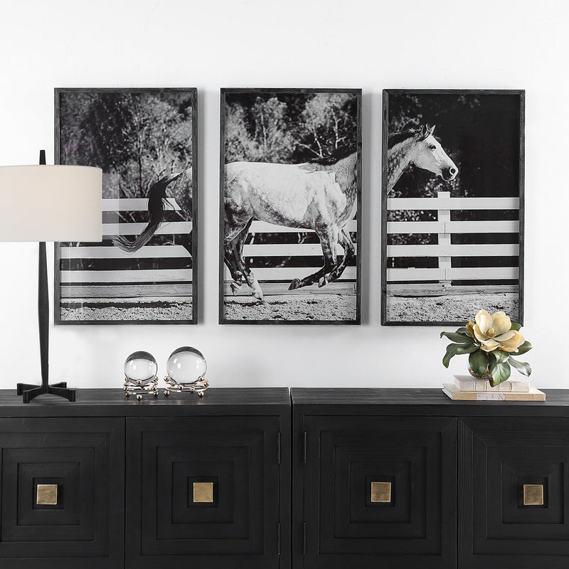 Wall Art Galloping Forward Equine Prints, Set/3 