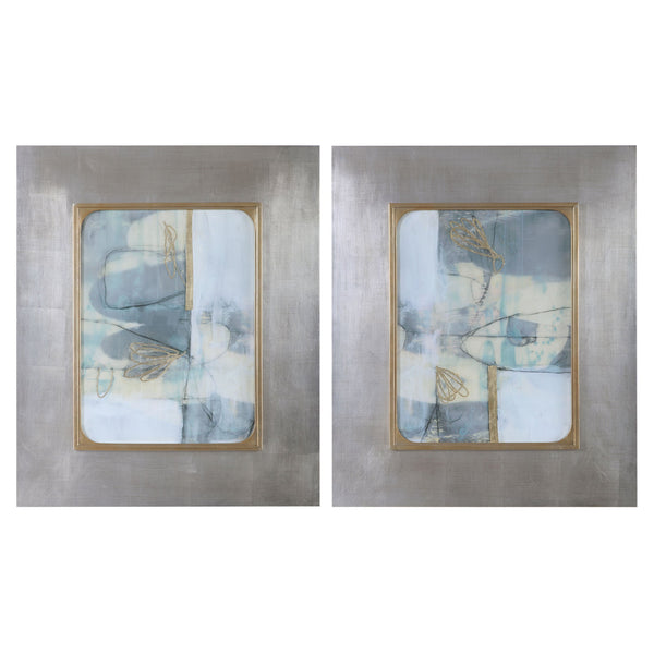 Wall Art Gilded Whimsy Abstract Prints, S/2 