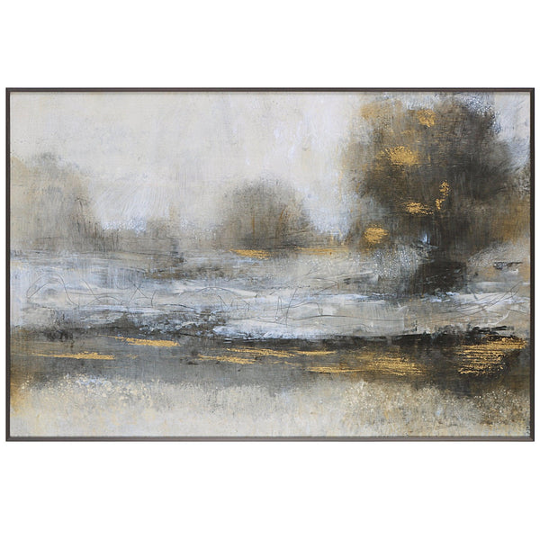 Wall Art Gilt Misty Landscape Framed Print 