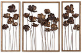 Wall Art Metal Tulips Wall Art Set/3 