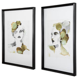 Wall Art Organic Portrait Framed Prints, S/2 