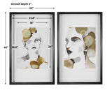 Wall Art Organic Portrait Framed Prints, S/2 