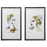 Wall Art Organic Portrait Framed Prints, S/2 