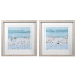 Wall Art Sea Glass Sandbar Framed Prints, Set/2 