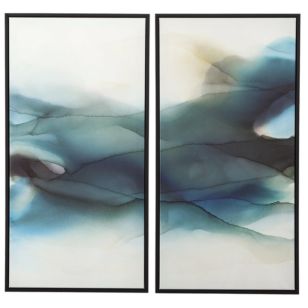 Wall Art September Desert Modern Watercolor Art Set/2 