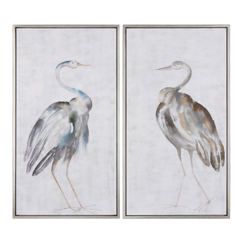 Wall Art Summer Birds Framed Art S/2 