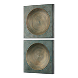Wall Art Sybil Antique Gold Squares S/2 