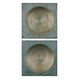 Wall Art Sybil Antique Gold Squares S/2 
