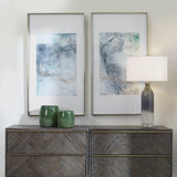 Wall Art Undulating Oro Abstract Prints, S/2 