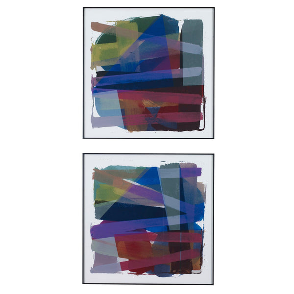 Wall Art Vivacious Abstract Framed Prints, Set/2 