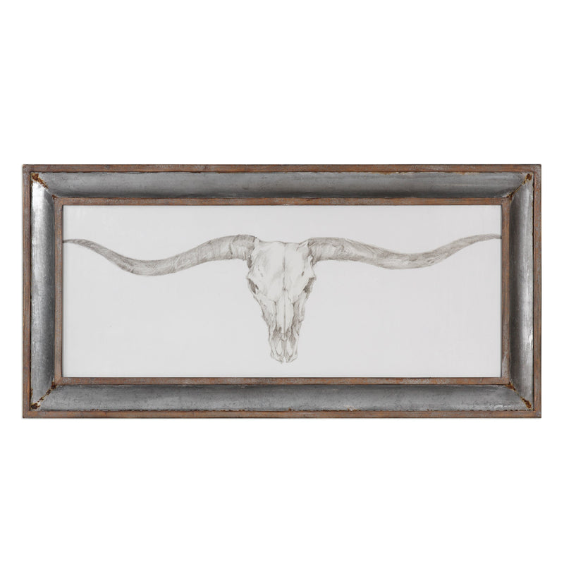 Wall Art Western Skull Mount Print 