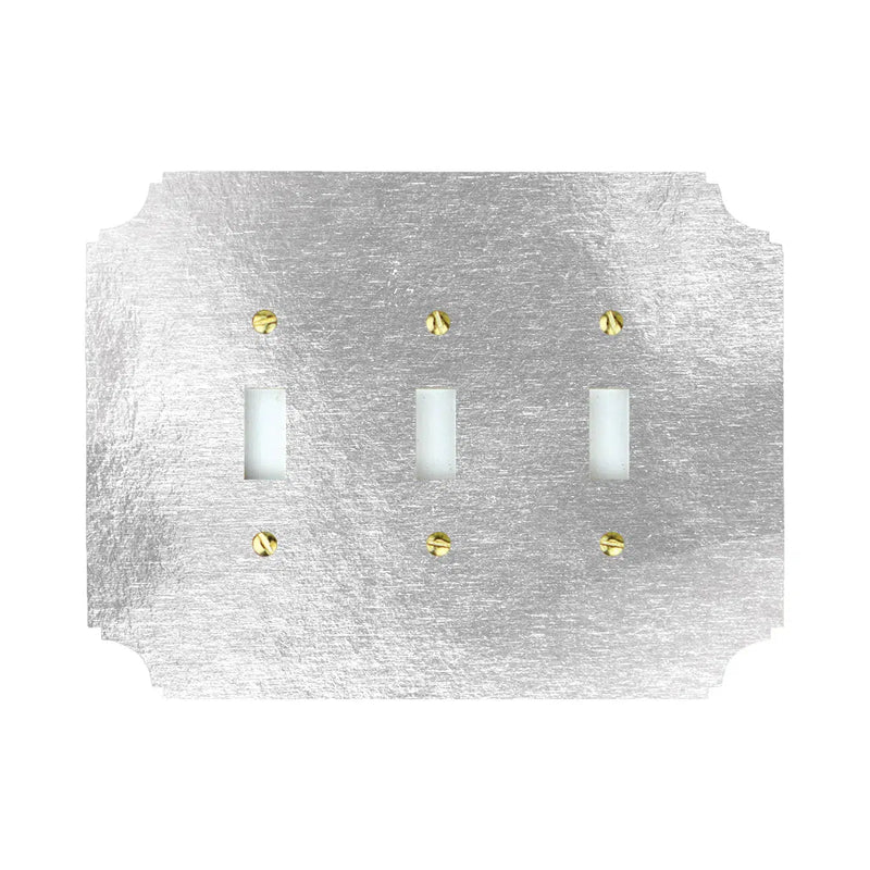 Wall Plates & Covers Silvered Acrylic Switch Plate Triple Switch 