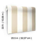 Wallpaper 3-in Stripe Wallpaper // Tan Metallic 