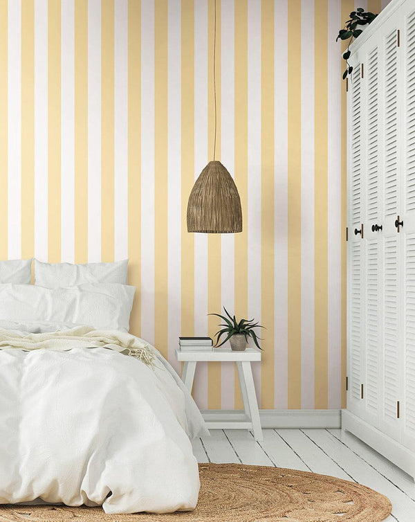 Wallpaper 3-in Stripe Wallpaper // Yellow 