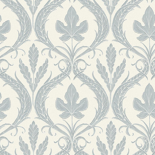 Wallpaper Adirondack Damask Wallpaper // Blue & Beige 