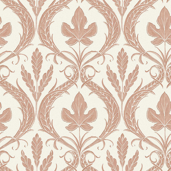 Wallpaper Adirondack Damask Wallpaper // Brown & Beige 