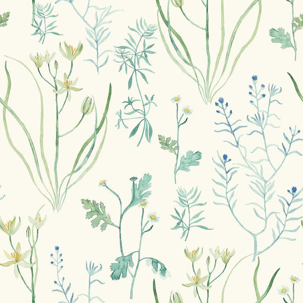 Wallpaper Alpine Botanical Wallpaper // White 