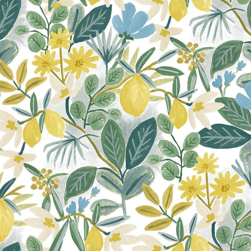 Wallpaper Amalfi Peel & Stick Wallpaper Sample // Blue & Green 8 x 10 