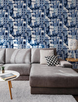 Wallpaper Arch Architectural Peel & Stick Wallpaper // Blue 