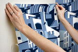 Wallpaper Arch Architectural Peel & Stick Wallpaper // Blue 