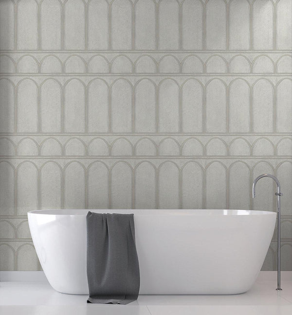 Wallpaper Arches Wallpaper // Grey & Pearl 