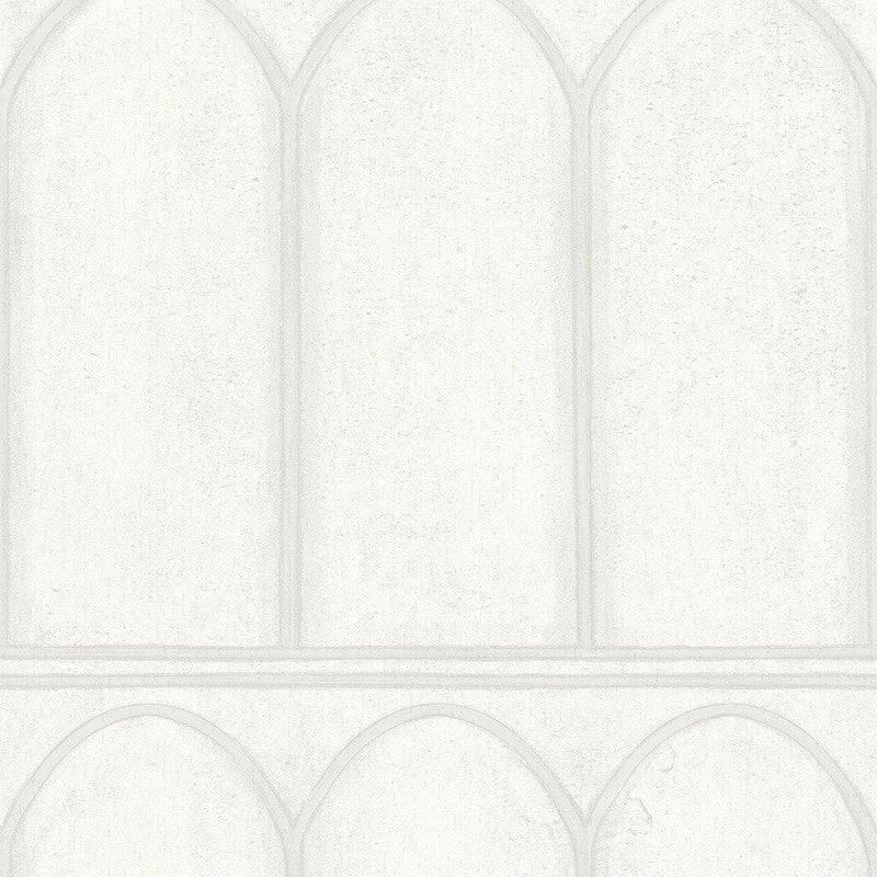 Wallpaper Arches Wallpaper Sample // White & Pearl 8 x 10 