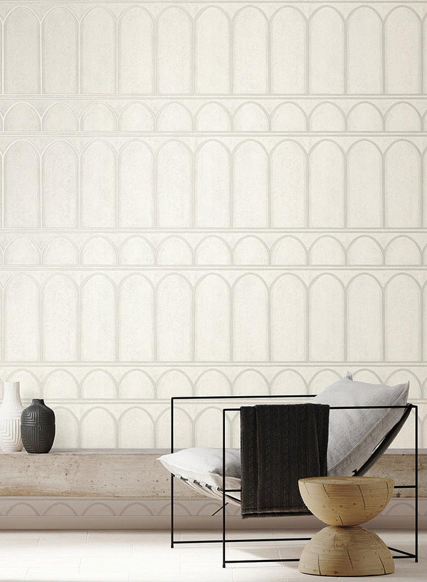 Wallpaper Arches Wallpaper // White & Pearl 