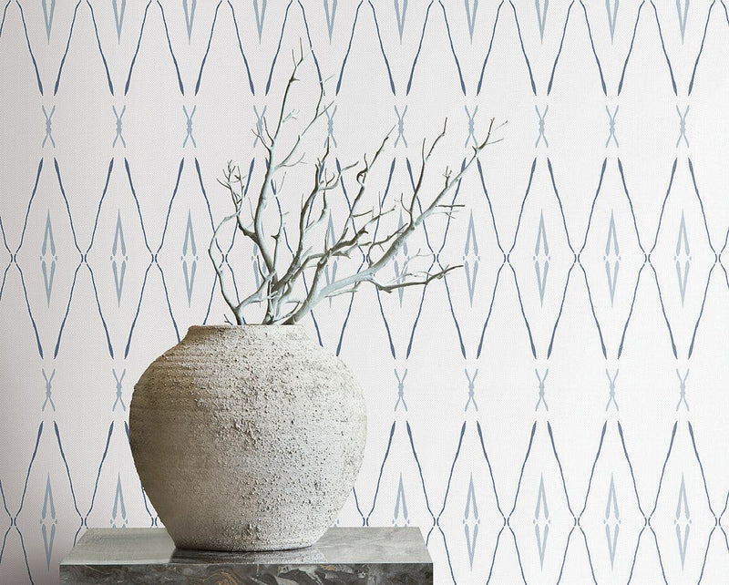 Wallpaper Artifact Silhouettes Wallpaper // Indigo 