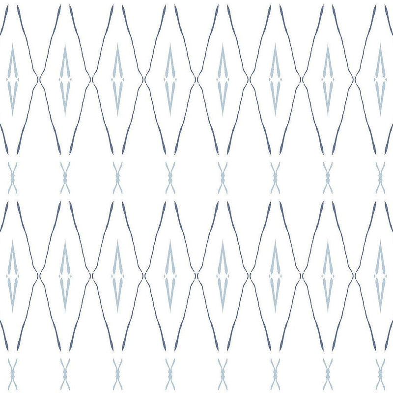 Wallpaper Artifact Silhouettes Wallpaper Sample // Indigo 8 x 10 