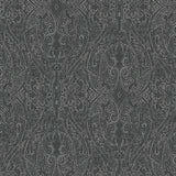 Wallpaper Ascot Damask Wallpaper // Black 