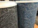 Wallpaper Ascot Damask Wallpaper // Blue 