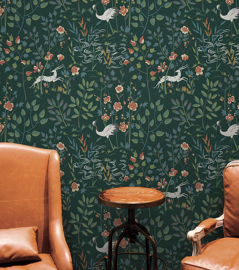 Wallpaper Aspen Wallpaper // Dark Green 