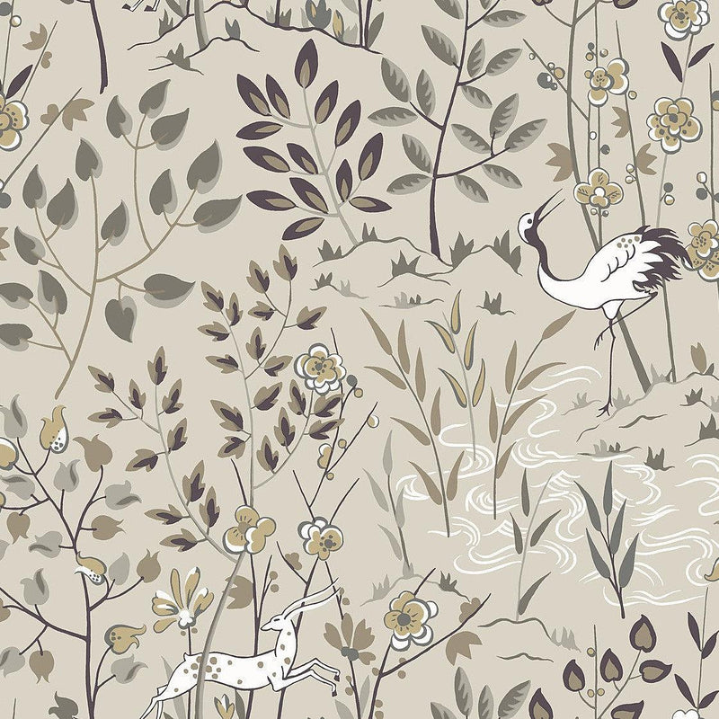 Wallpaper Aspen Wallpaper Sample // Off White 8 x 10 