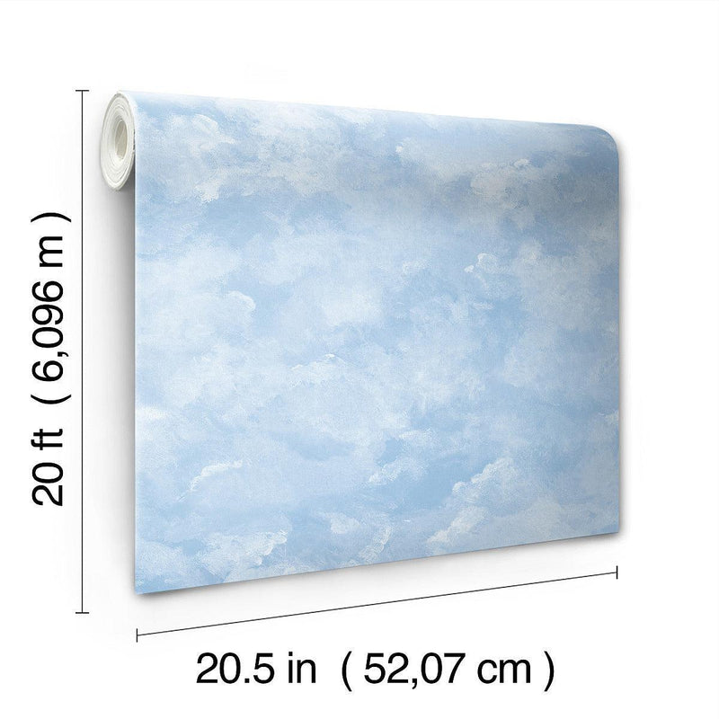 Wallpaper Atrium Clouds Peel & Stick Wallpaper // Blue 