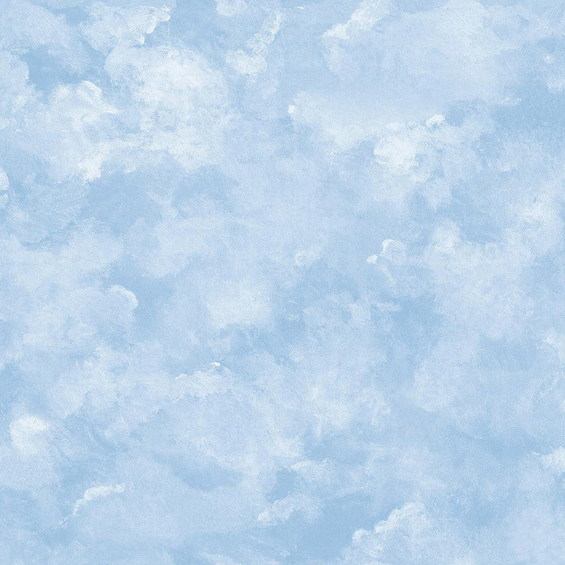 Wallpaper Atrium Clouds Peel & Stick Wallpaper Sample // Blue 8 x 10 