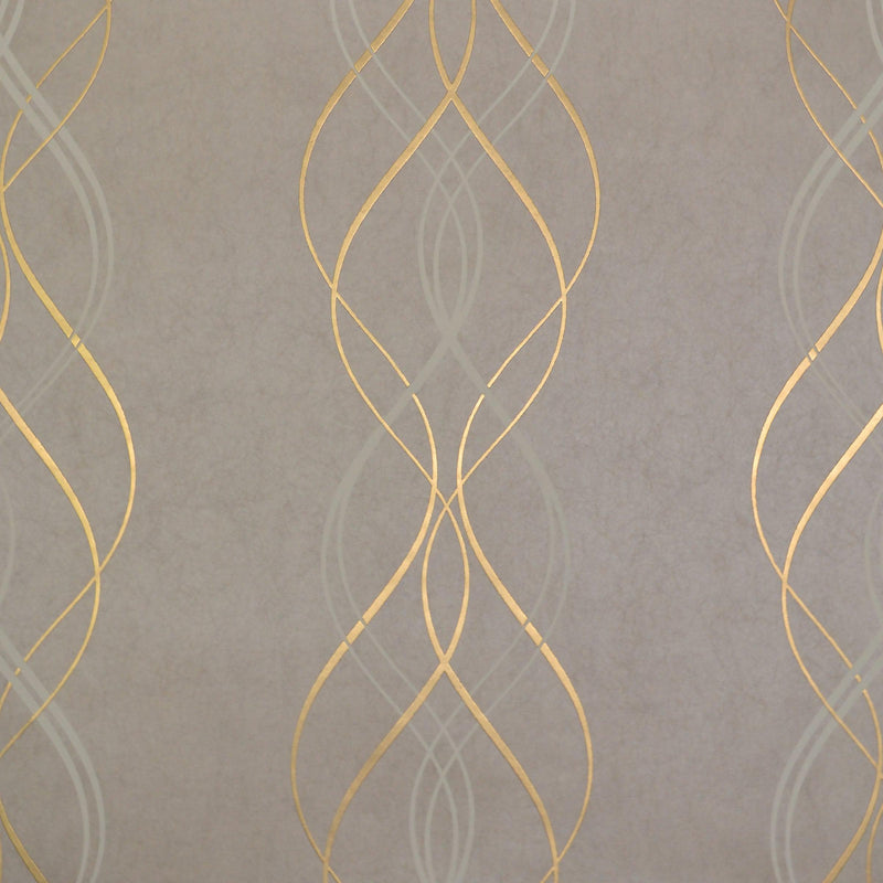 Wallpaper Aurora Wallpaper // Khaki & Gold 