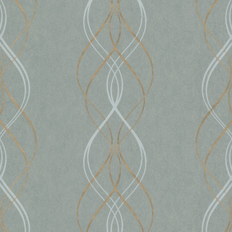 Wallpaper Aurora Wallpaper Sample // Blue & Gold 8 x 10 